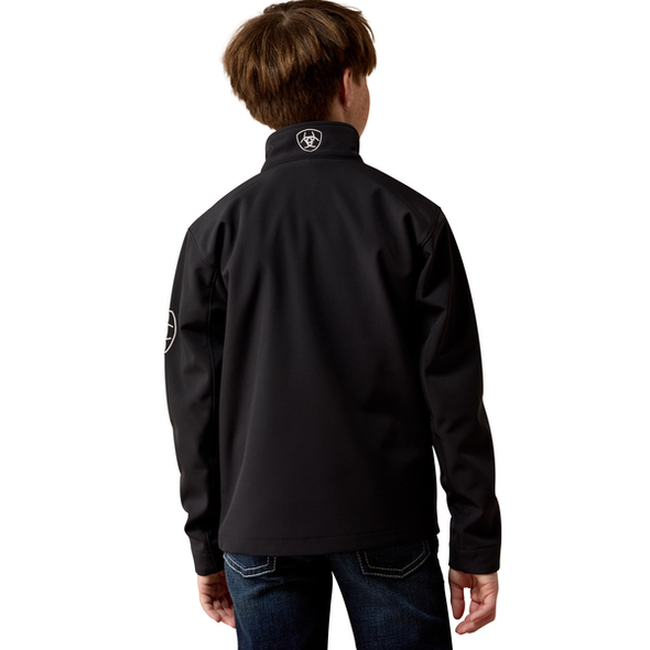 ARIAT LOGO SOFTSHELL BLACK - KIDS BOYS JACKET - 10079694