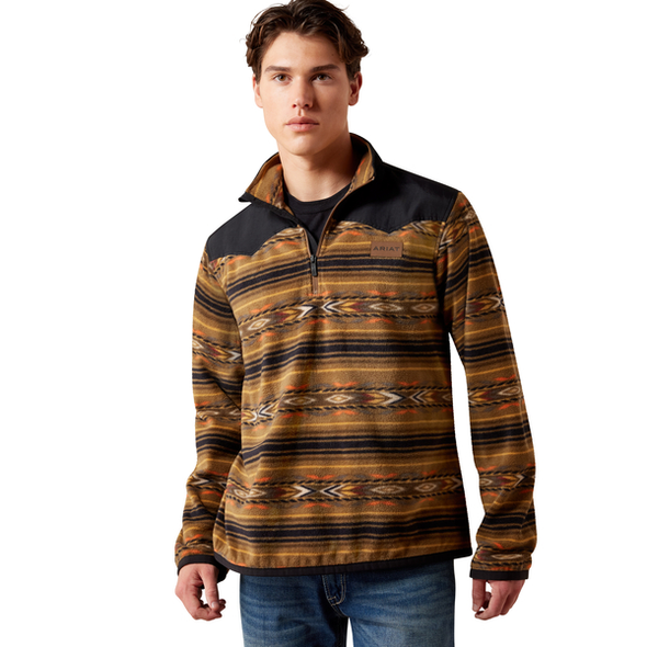 ARIAT BROWN KANGAROO SERAPE PRINT - MEN SWEATER  - 10079375