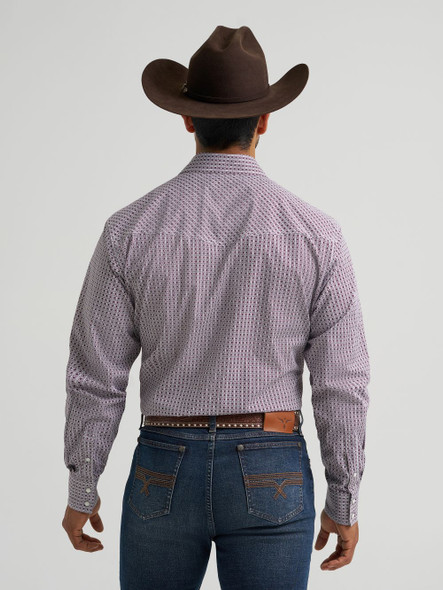 WRANGLER 20X COMPETITION PURPLE PRINT - MENS SHIRT  - 112384662