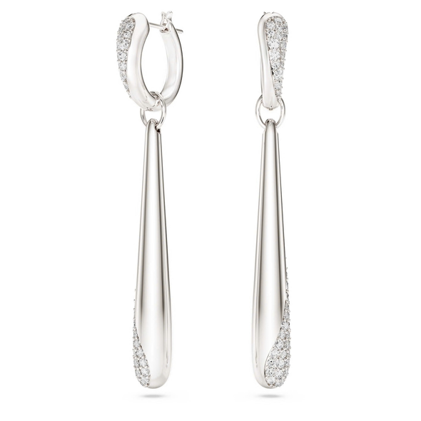 SWAROVSKI STERLING SILVER DROP & HOOP - SWAROVSKI CLASSICA EARRINGS - 5740455