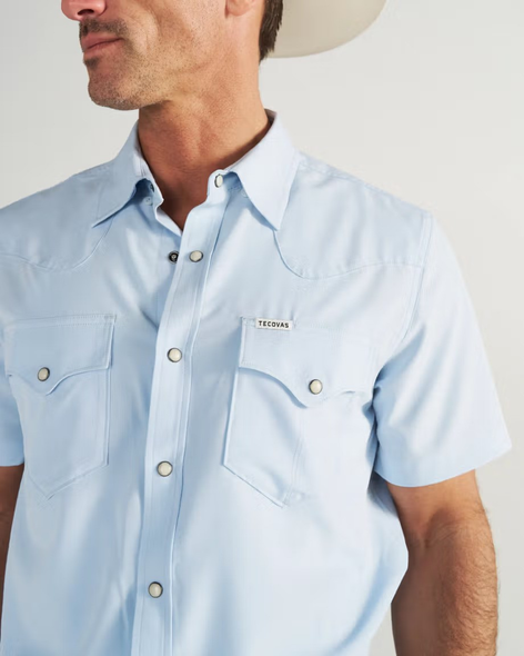 TECOVAS SKY BLUE PEARL SNAP - MENS SHIRT  - M40364SKY