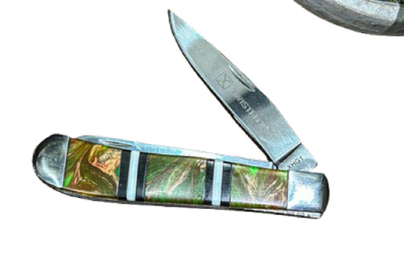 TWISTED X TRAPPER GREEN & COPPER 4 1/4" - ACC KNIVES  - XHG1