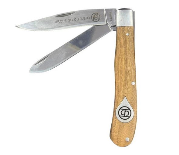 CIRCLE SH CUTLERY 2 BLADE WOOD TEAR DROP - ACC KNIVES  - CSHR8