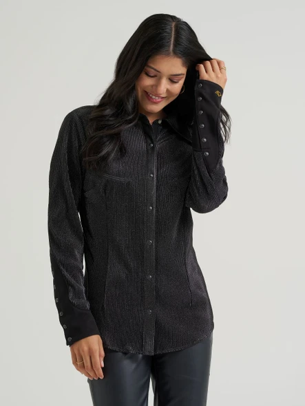 WRANGLER LAINEY WILSON BLACK SHIMMER - LADIES SHIRT  - 112385576