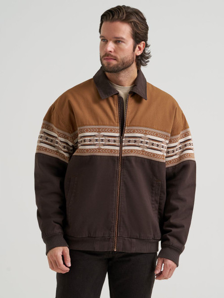 WRANGLER CHECOTAH BOMBER BROWN - MENS JACKET  - 112381935