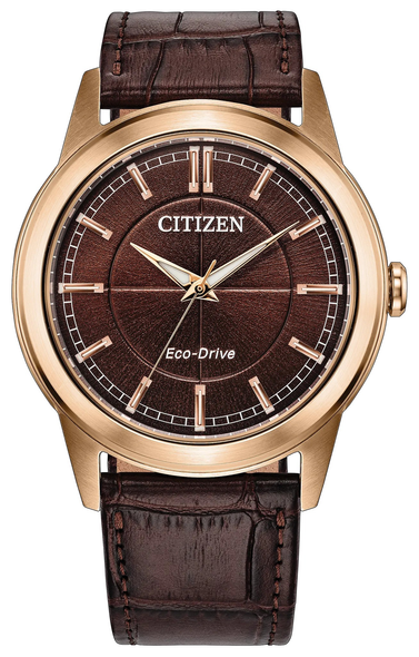 CITIZEN ROLAN ROSE GOLD BROWN LEATHER - ACCESSORIES WATCH CITIZEN - AW2113-16X