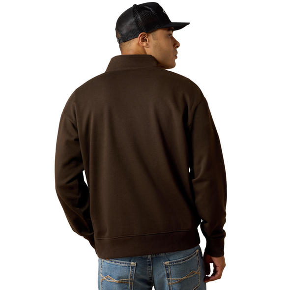 ARIAT 1/4 ZIP DELICIOSO BROWN - MENS JACKET  - 10085376