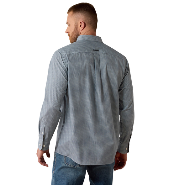 ARIAT LESTER BLACK/WHITE GEO PRINT - MENS SHIRT  - 10080660