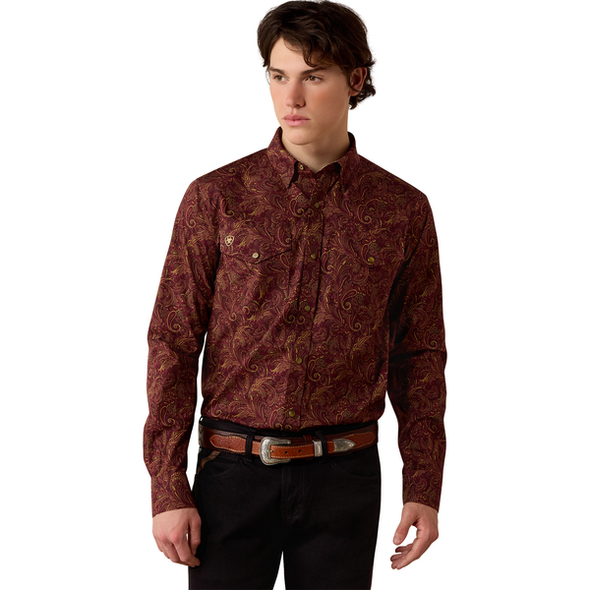 ARIAT WF REVA ZINFANDEL PAISLEY - MENS SHIRT  - 10080616