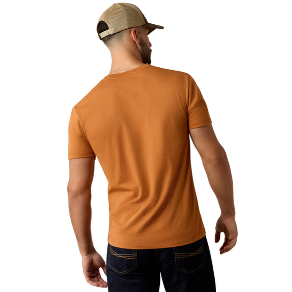 ARIAT PITTED LOGO ADOBE - MENS TEE  - 10080700