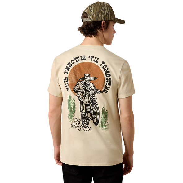 ARIAT FULL THROTTLE NATURAL - MENS TEE  - 10080590