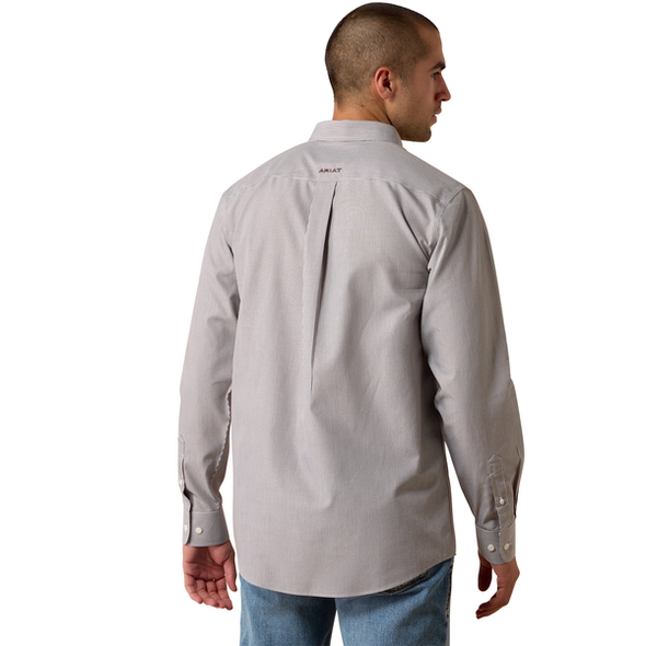 ARIAT WF COFFEE BEAN MINI STRIPE - MENS SHIRT  - 10080722