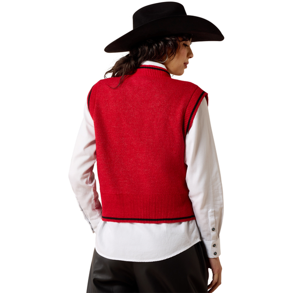ARIAT TAYLOR SAVVY RED VEST - LADIES SWEATSHIRT  - 10080642