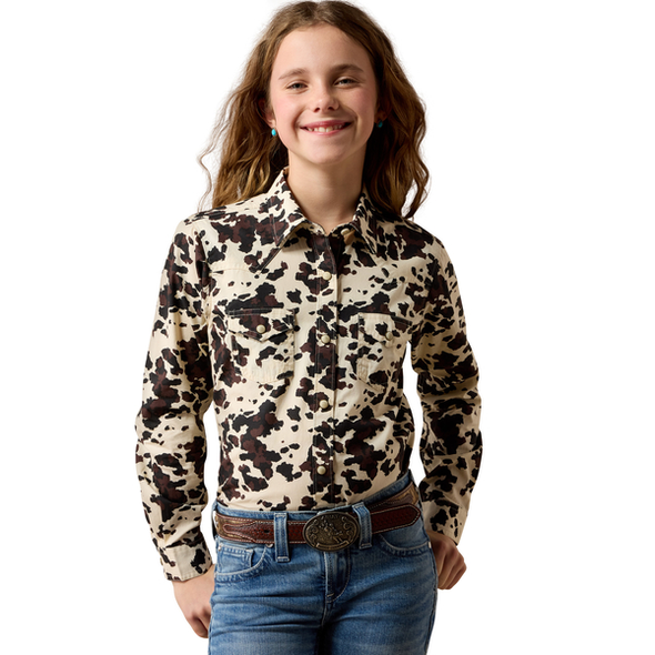 ARIAT SAVANNAH SNAP PONY PRINT - KIDS GIRLS SHIRT - 10080657
