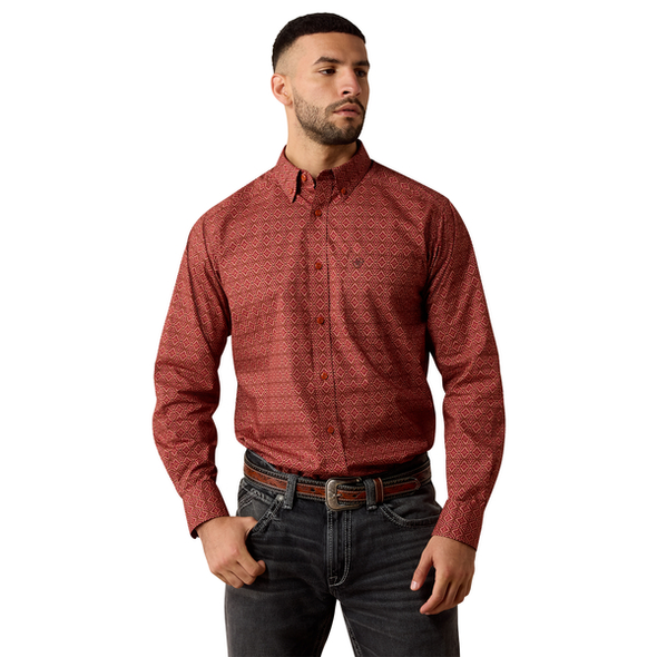 ARIAT LAINE DESERT SAND MEDALLION - MENS SHIRT  - 10080710