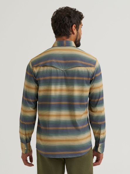 WRANGLER ATG X TURBULENCE STRIPE - MENS SHIRT  - 112384243
