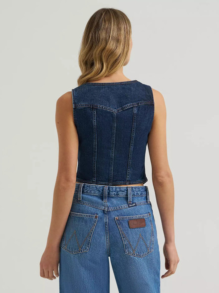 WRANGLER AMERICANA DENIM BUSTIER - LADIES VESTS  - 112385709