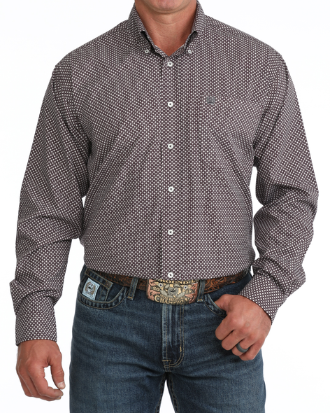 CINCH ARENAFLEX PURPLE PRINT - MENS SHIRT  - MTW1106162