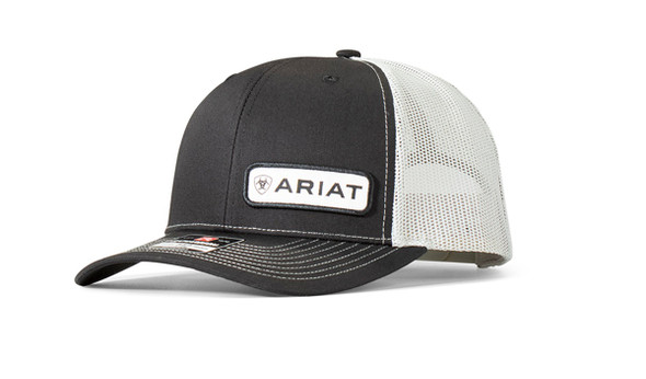 ARIAT OFFSET SMALL PATCH BLACK - HATS CAP  - A300000501