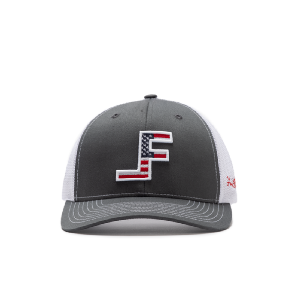 LANE FROST COURAGE USA FLAG CHARCOAL - HATS CAP  - COURAGE