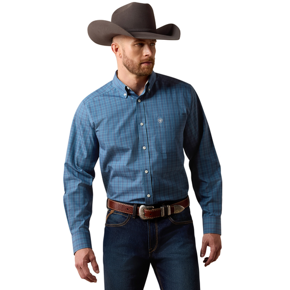 ARIAT WF SAMUEL BLUE PLAID - MENS SHIRT  - 10080744