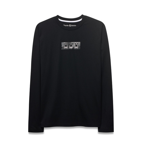 PSYCHO BUNNY ALFIE LONG SLEEVE GRAPHIC BLK - MENS TEE  - MT0200595-001