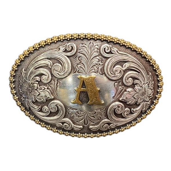 NOCONA OVAL INITIAL BUCKLE A - ACC BUCKLE  - 37072-A