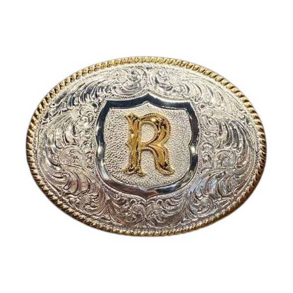 CRUMRINE OVAL INITIAL R BUCKLE - ACC BUCKLE  - C10380-R