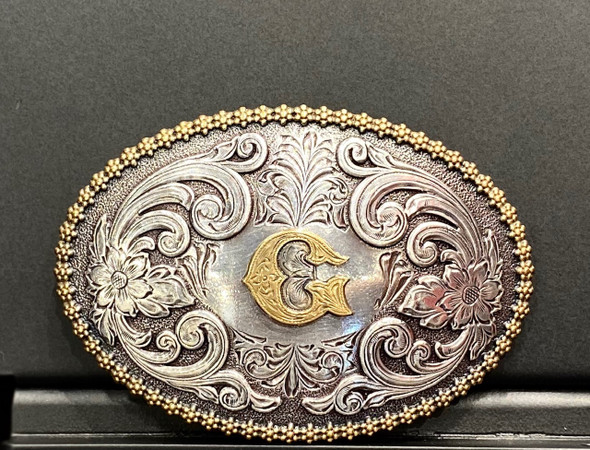 NOCONA OVAL INITIAL BUCKLE G - ACC BUCKLE  - 37072-G