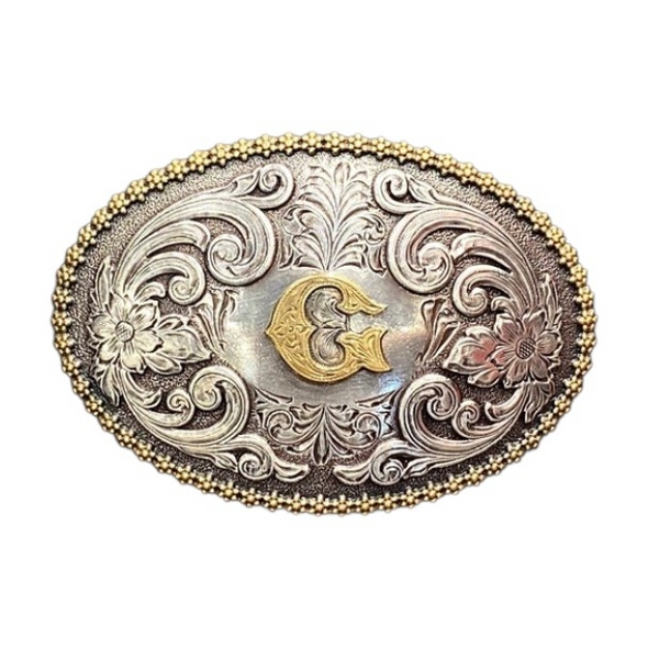 NOCONA OVAL INITIAL BUCKLE G - ACC BUCKLE  - 37072-G