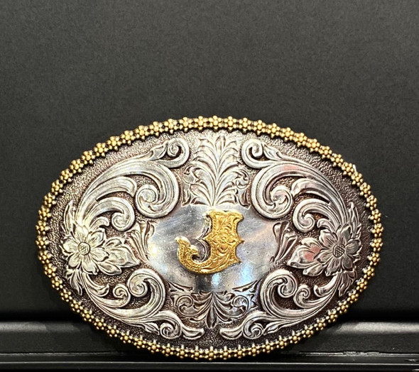 NOCONA OVAL INITIAL BUCKLE J - ACC BUCKLE  - 37072-J