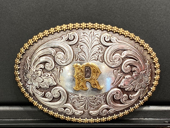 NOCONA OVAL INITIAL BUCKLE R - ACC BUCKLE  - 37072-R