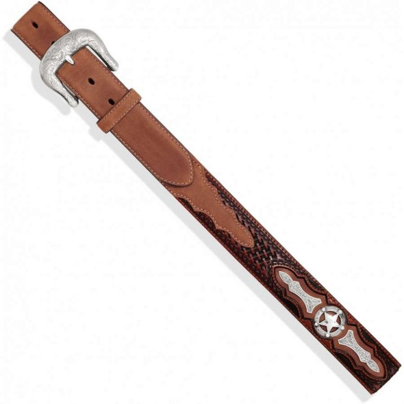 JUSTIN  ODESSA STAR BROWN TOOLED - ACCESSORIES BELT MEN - C10765