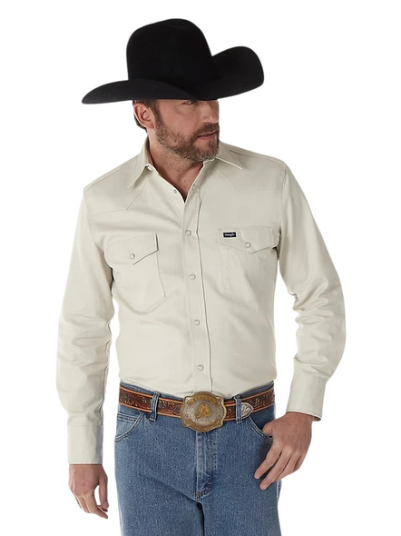 WRANGLER COWBOY CUT WESTERN SNAP STONE - MENS SHIRT  - MS71319