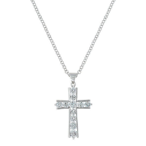 MONTANA SILVERSMITHS ROUND BRILLIANCE CROSS STONES - ACCESSORIES JEWELRY NECKLACE - NC3251