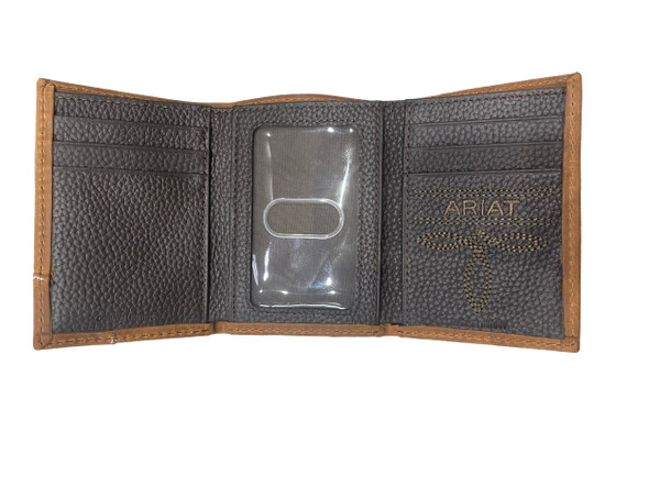 ARIAT TRIFOLD PATRIOT USA FLAG BROWN - ACCESSORIES WALLET  - A3545402