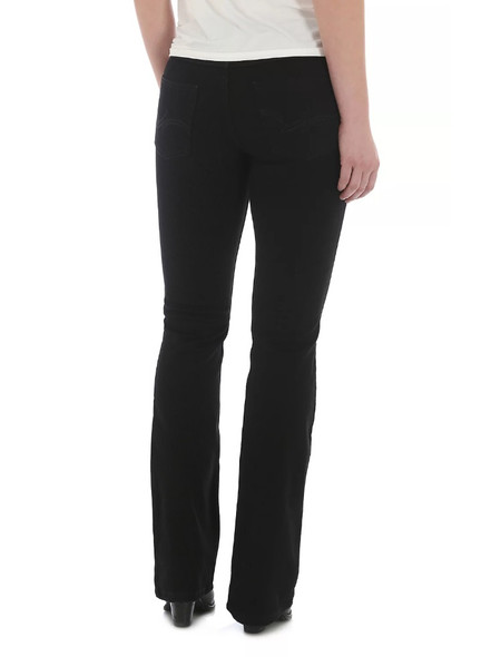 WRANGLER BLACK MID RISE BOOTCUT - LADIES JEANS  - 09MWZBK