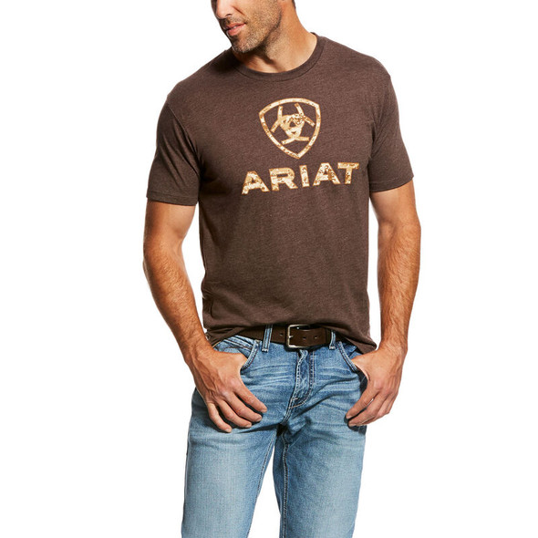 ARIAT LIBERTY USA DIGITAL CAMO BROWN - MENS TEE COR - 10027515