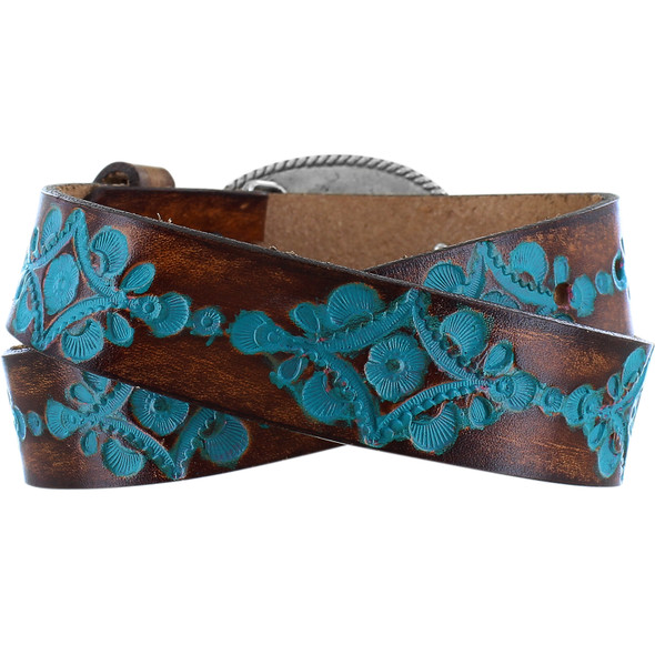JUSTIN  BROWN TURQUOISE HOPE HEART - ACCESSORIES BELT KIDS - C30220
