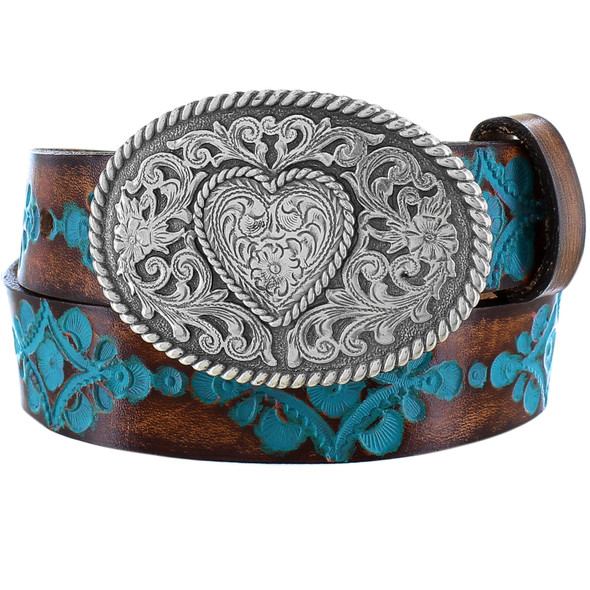JUSTIN  BROWN TURQUOISE HOPE HEART - ACCESSORIES BELT KIDS - C30220