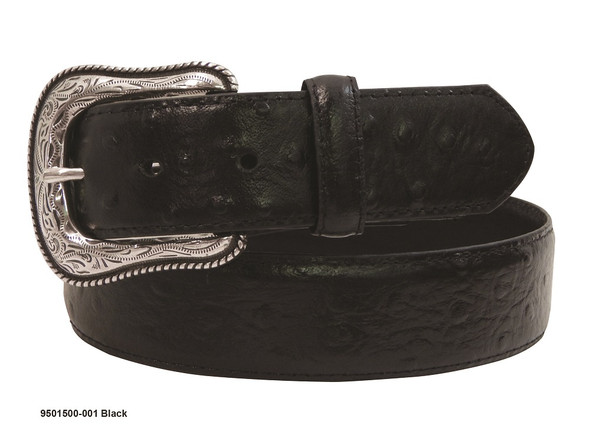 Gem Dandy Accessories - G Bar D Belt - Genuine Leather / Rustic Ostrich  Print - Tan - Billy's Western Wear