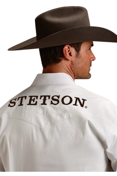 STETSON WHITE TEAM LOGO MARKETING - MENS SHIRT  - 11-001-0489-0025WH