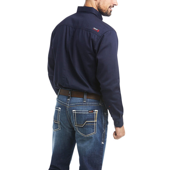 ARIAT FR SOLID WORK SHIRT NAVY - FR SHIRT COR - 10018816