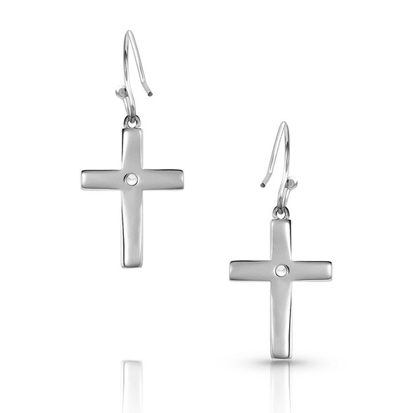 MONTANA SILVERSMITHS RIVER OF LIGHTS OPAL CROSS - ACCESSORIES JEWELRY EARRINGS - ER4614