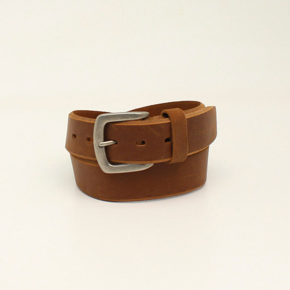 ARIAT BEVELED EDGE BROWN LEATHER - ACCESSORIES BELT MEN - A1037444