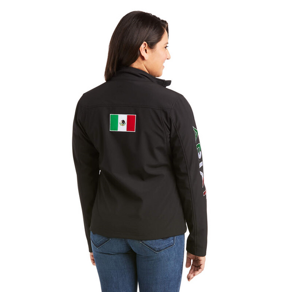 ARIAT TEAM SOFTSHELL MEXICO BLACK - LADIES JACKET COR - 10031428