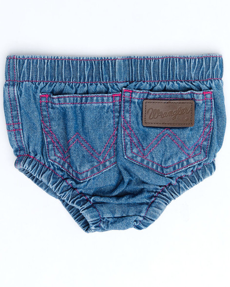 WRANGLER INFANT DENIM PINK DIAPER COVER - KIDS GIRLS JEANS - 11MWIDP