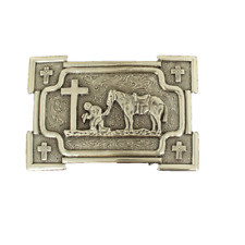 NOCONA RECTANGLE COWBOY PRAYER - ACC BUCKLE  - 37405