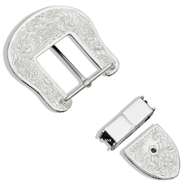 MONTANA SILVERSMITHS ANTIQUED FACTOR BUCKLE SET - ACC BUCKLE  - 62004