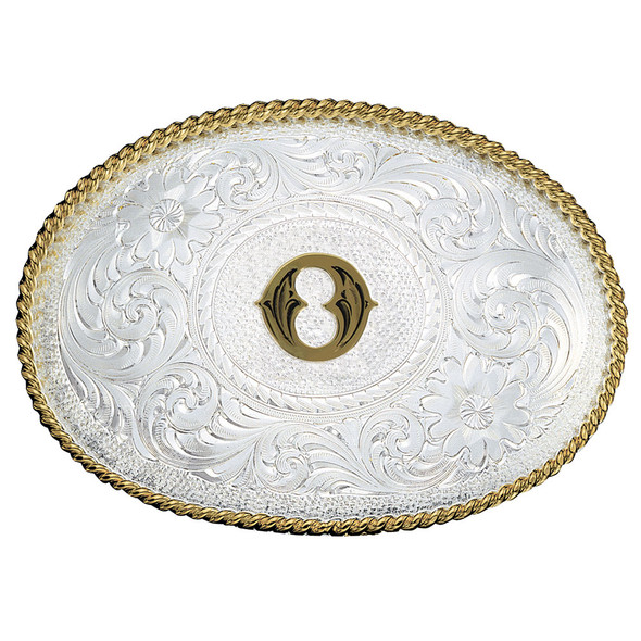 MONTANA SILVERSMITHS INITIAL O SILVER  TWO TONED - ACC BUCKLE  - 700O